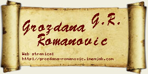 Grozdana Romanović vizit kartica